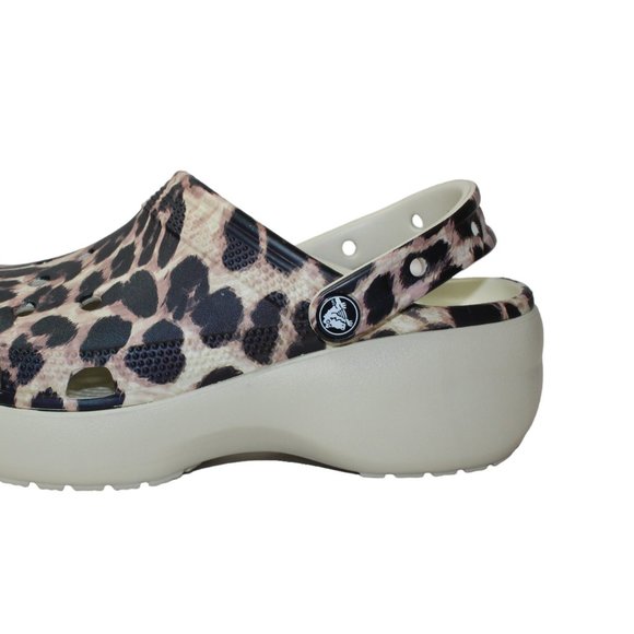 Crocs Classic Leopard Platform Slip on, Heel strap Women's 9 NEW! - Picture 4 of 15